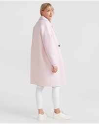 Belle & Bloom - Publisher Double-Breasted Wool Blend Coat