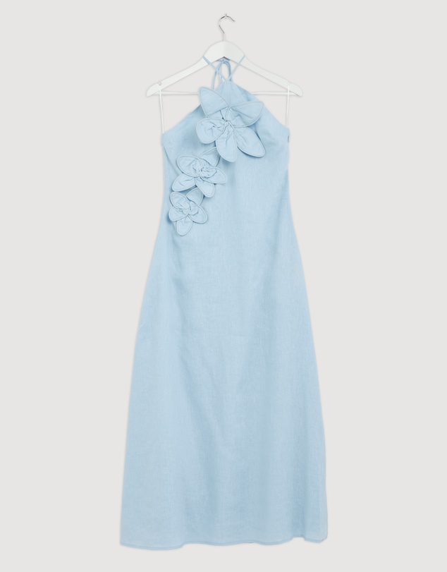 Revibe - Repaired AERE Tiera Halter Maxi Dress - AU 10