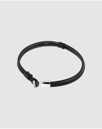 Kuzzoi - ICONIC EXCLUSIVE - Leather Cord Bracelet with Sterling Silver Hook