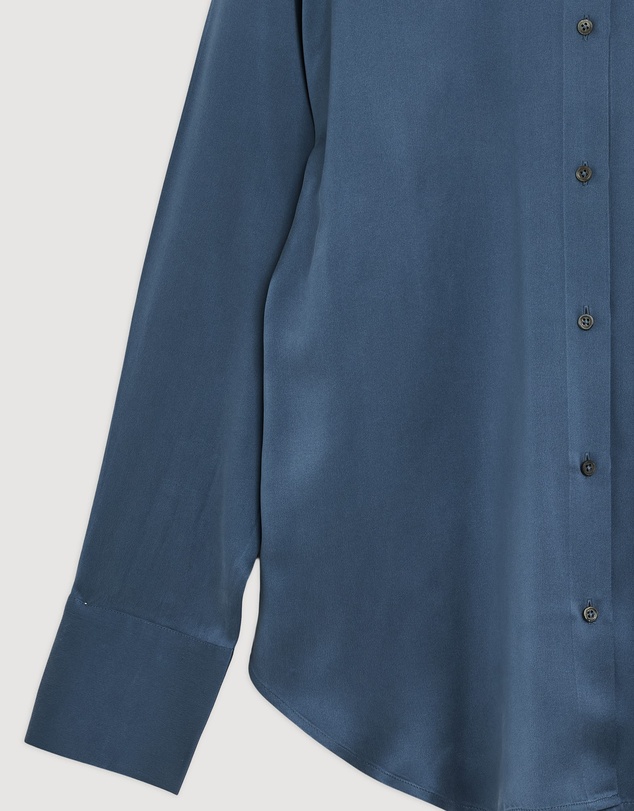 Revibe - Repaired Assembly Label Silk Long Sleeve Shirt