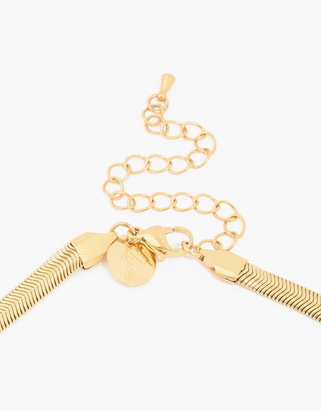 Lovisa - Waterproof Gold Plated Stainless Steel Flat Detail Chain Necklace