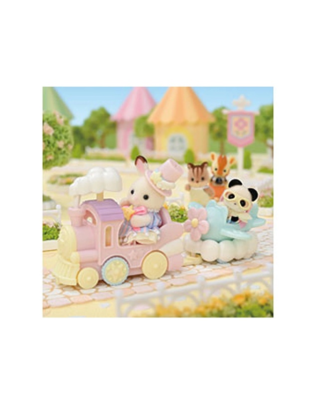 Sylvanian Families - Amusement Park Ride Set -Plane & Train