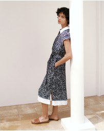 Trenery - Carraway Collared Dress in Night Sky