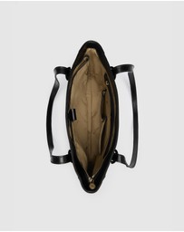 Florence - The Amelia Black Leather Tote Work Bag