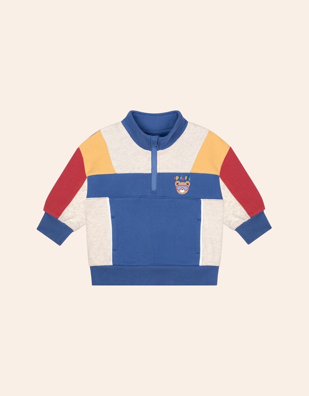 Huxbaby - Colour Block 1/4 Zip Sweat - ICONIC EXCLUSIVE - Babies-Kids