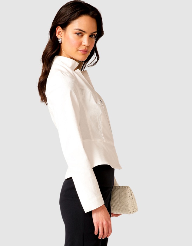 SACHA DRAKE - Front Zip Peplum Jacket