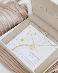 Luna Rae - Solid Gold - Stars of Aries Diamond Necklace