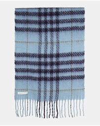 Morgan & Taylor - Hallie Scarf in Blue & Brown Check