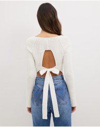 Dazie - Twinkle Tie Back Knit Top