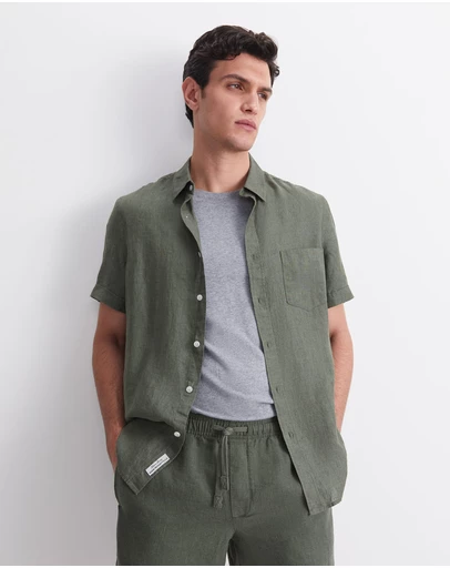 Sportscraft - Short Sleeve Delave Linen Shirt