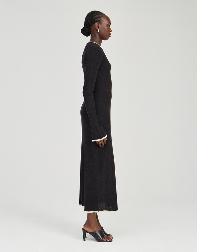 Third Form - Bound Knit Ls Dress