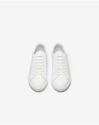 Calibre - Classic Textured Leather Sneaker White