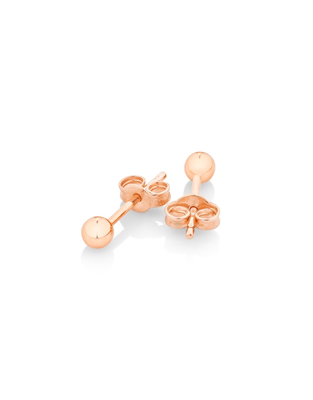 Michael Hill - 3mm Ball Stud Earrings in 10kt Rose Gold