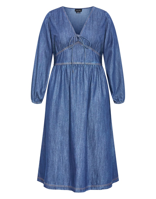 City Chic - Emelia Denim Midi Dress