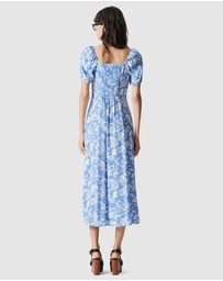 & Other Stories - Flowy Puff Sleeve Midi Dress - ICONIC EXCLUSIVE