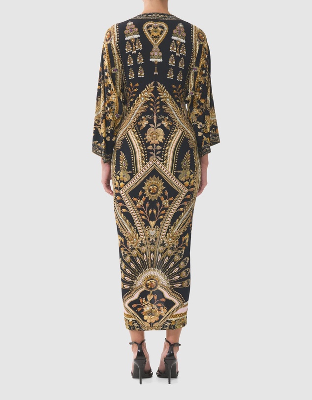 Camilla - Long Split Front Twist Dress