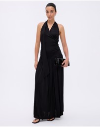 Minima Esenciales - Sereia Jersey Scarf Tie Maxi Dress