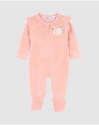 Bebe by Minihaha - Gemma Velour Zip Onesie - Babies