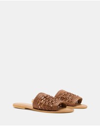 Just Because - Kannada Leather Flat Sandals