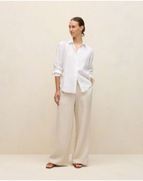 Trenery - Linen Classic Shirt in White