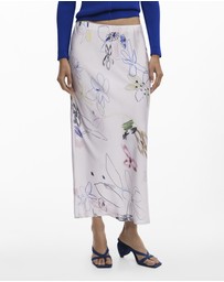 Desigual - Long skirt with strokes