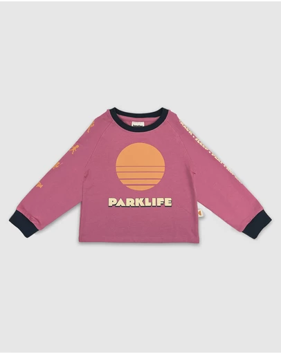 Banabae - Parklife Kids Long Sleeve Tee - Peony