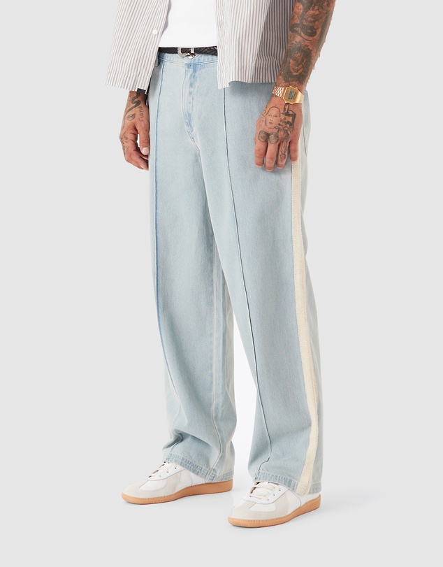 Zanerobe - Stitched Pintuck Denim Pant LT Blue