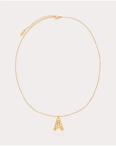 Petit Moments - Bubble Initial Necklace - All Letters