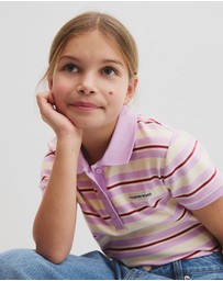 Country Road - Teen Australian Cotton Short Sleeve Stripe Polo Top