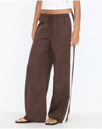 Dazie - Balmy Wave Linen Blend Beach Pants
