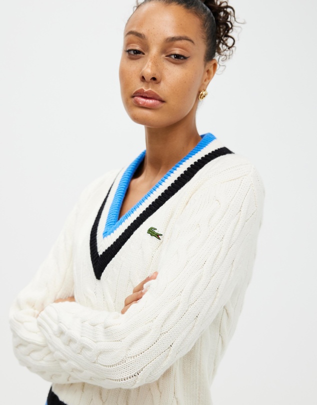 Heritage Tennis V-Neck Knit by Lacoste Online | THE ICONIC | Australia