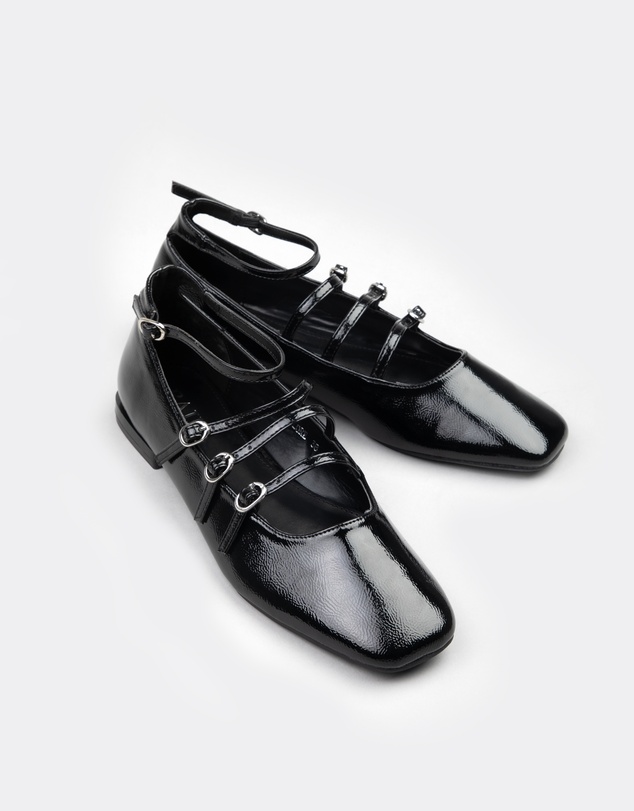 RAID - Galore Ankle strap ballet pumps in black