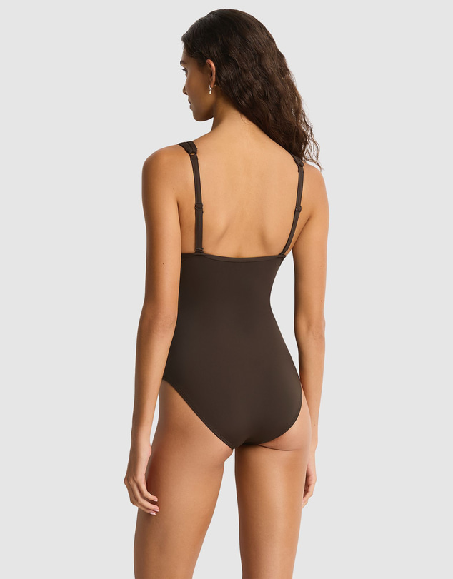 Sea Level Australia - Essentials Edit Spliced One Piece Espresso INDENT