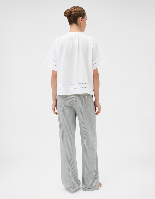 Oroton - Railroad Folk Straight Leg Pants