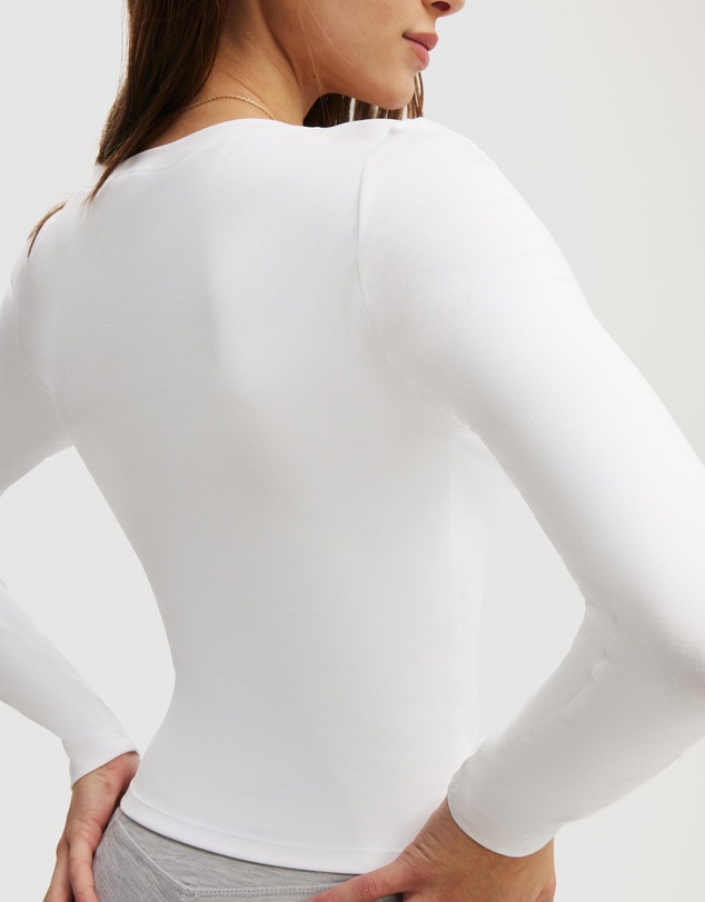 Cotton On Body Active - Ultra Soft Plunge Front LS Top