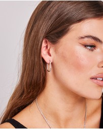 Zoe Olivia - Waterproof Oval Huggie Hoops