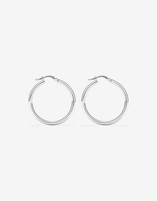Michael Hill - 25mm Round Hoop Earrings in Sterling Silver