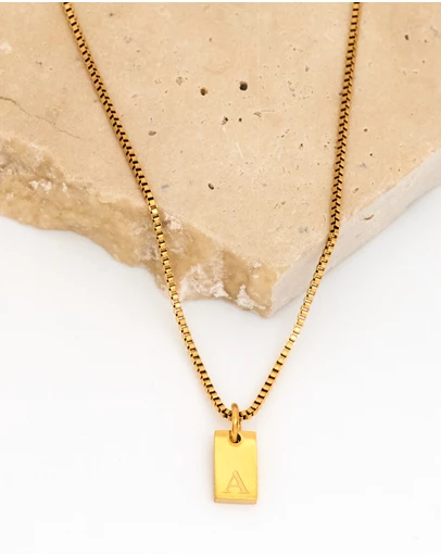 Winona - Afine Alphabet Necklace letter A