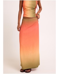 Subtitled - Earth Ombre Wrap Midi Skirt