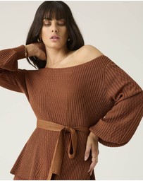 MOS The Label - Scarlet Knit Pattern Top