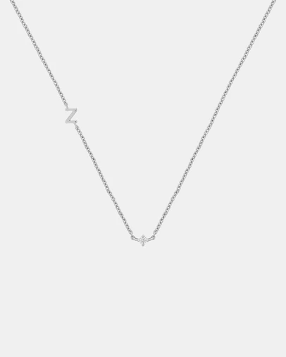 YCL  - Petite Initial Necklace Z - Sterling Silver