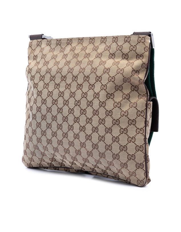Pre-Loved by Azura Reborn - Pre-Loved GG Canvas Web Double Pocket Crossbody
