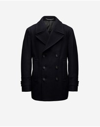 Calibre - Melton Pea Coat Navy