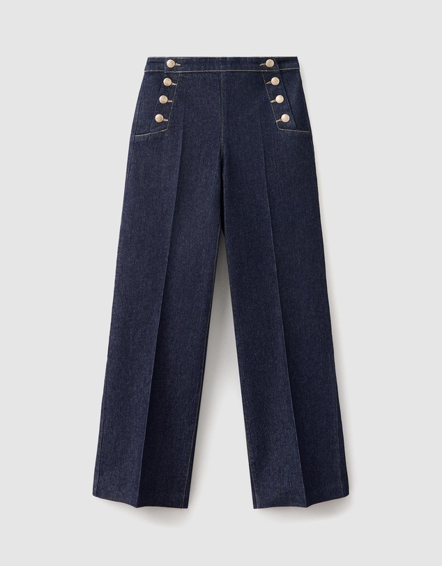 M.N.G - Wide-Leg Jeans with Side Buttons