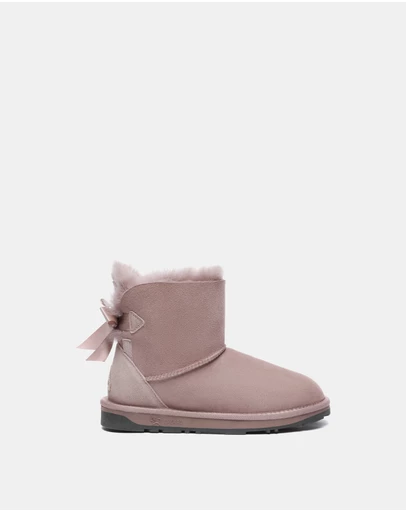 EVERAU - EverAU Ugg Mini Back Bow Sheepskin Upper UGG Boots