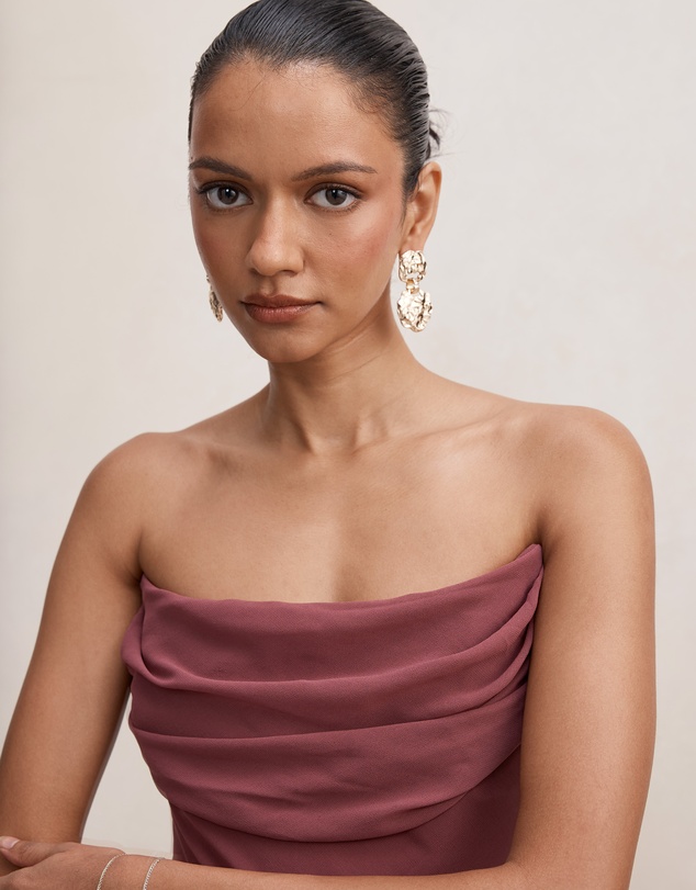 Forever New Petite - Gwynne Petite Draped Strapless Maxi Dress