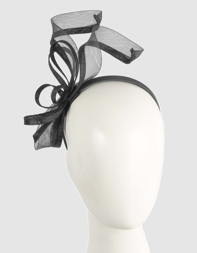 Max Alexander - Small Black Sinamay Loops Fascinator