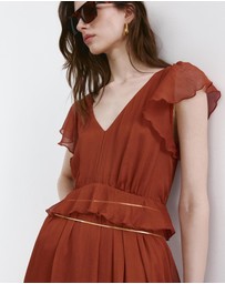 M.N.G - Long Ruffled Dress