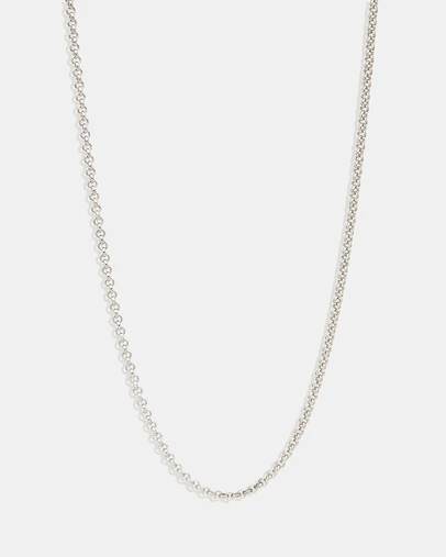 By Charlotte - 19” Silver 2mm Belcher Chain Necklace