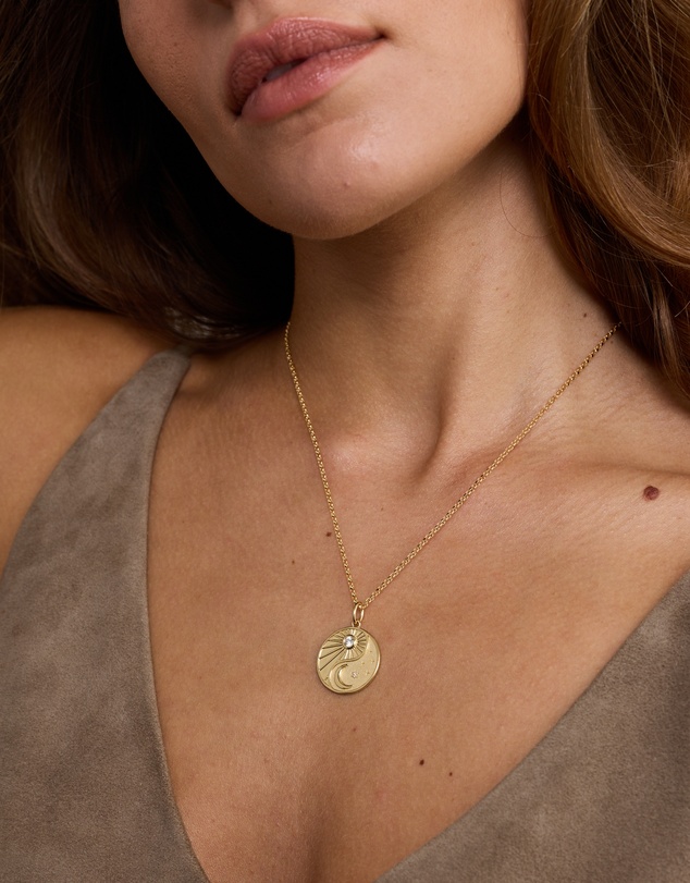 Michael Hill - Sun & Moon Medallion Pendant in 18kt Vermeil